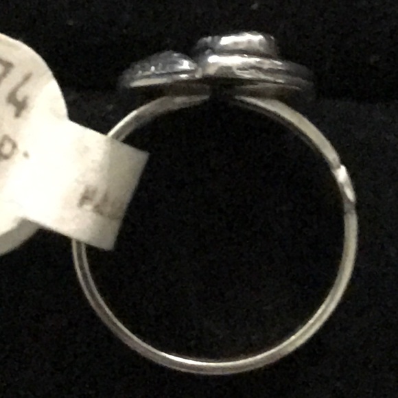 Sterling Silver Vintage Paua Shell Navajo solid Ring - Picture 4 of 6